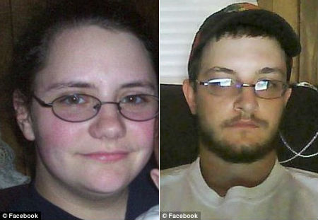 Samantha Golt, left, engaged in sexual intercourse with a dog while her boyfriend James Crow, 25, took photographs, police say.