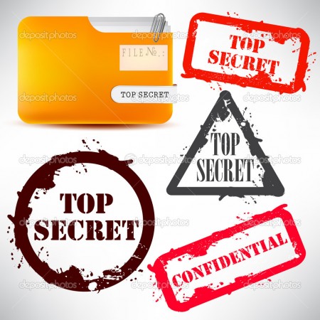 Folder with documents stamped "Top Secret"