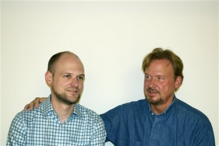 In this Sept. 2013 photo provided by The Rev. Frank Schaefer shows Schaefer, right, and his son Tim. The Rev. Frank Schaefer knew that church law forbade him from officiating his gay son’s 2007 wedding in Massachusetts, but went ahead and did it anyway “because I love him so much and didn’t want to deny him that joy.” The decision could cost him his pastor’s credentials. Schaefer faces a church trial in southeastern Pennsylvania later this month, the latest flashpoint in a debate that has long roiled the nation’s largest mainline Protestant denomination. (AP Photo/ Schaefer Family)