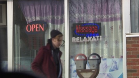Massage parlour business booming