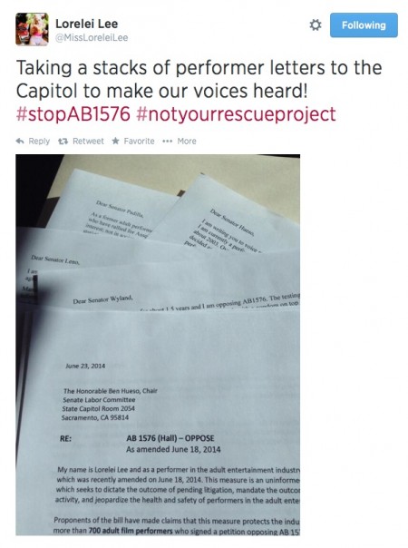 Lorelei Lee Lobbies State Senators To #stopAB1576