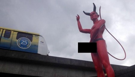 Satan statue with porn star penis taken down by City of Vancouver
