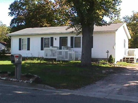 The Harris family (trailer) home in Fremont, MI