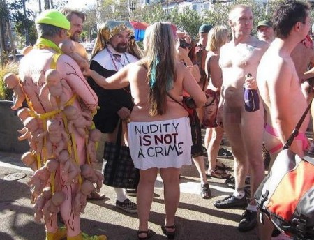 nude protesters