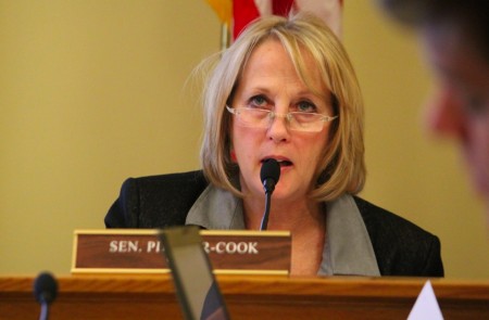 The bill, proposed by conservative state Sen. Mary Pilcher-Cook (pictured), deletes a provision in current state law that exempts schoolteachers and officials from such prosecutions. Senators passed the bill 26 to 14.
