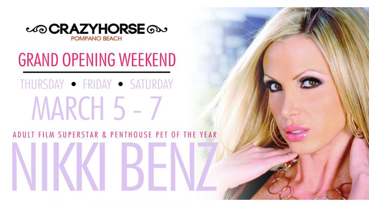 Nikki Benz Headlines Crazy Horse Grand Opening This Weekend in Pompano  Beach - TRPWL