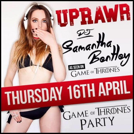 Samantha Bentley To DJ a GOT-themed night in London to celebrate the launch of the new season