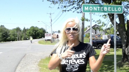 Porn performer Pamela Kayne was featured in a film made at the 2014 Montebello Rockfest, as this scene shows. (AD4X Production Company)