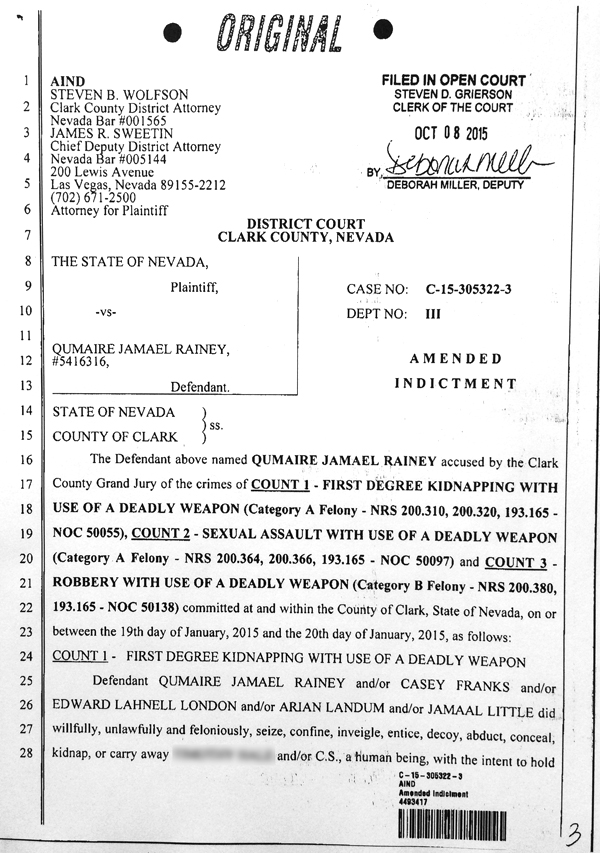 Rainey Amended Indictment 1
