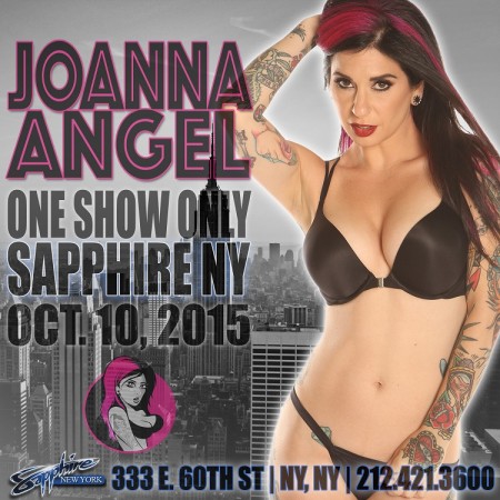 Joanna Angel Heads to NYC for 1 Night Only for the Inked Magazine Party at Sapphire Gentlemen's Club