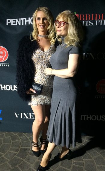 Tara Lynn Foxx and Nina Hartley attend the XBIZ Noms / RISE Performer Appreciation Gala in Hollywood