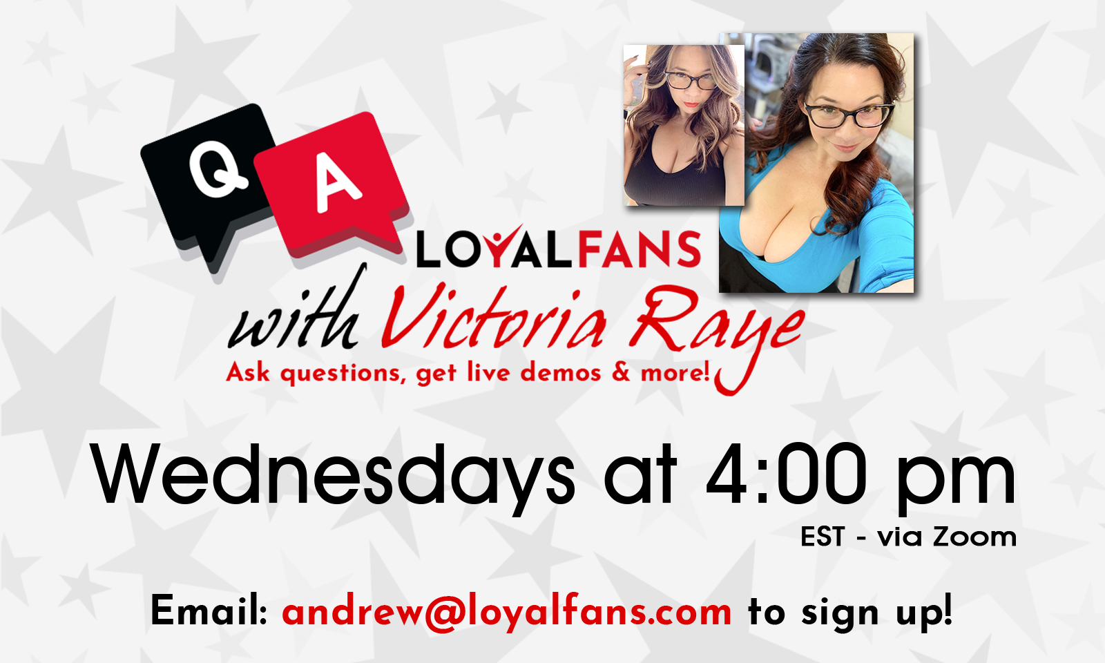 Loyalfans.com is pleased to announce the launch of weekly “Q&A with...