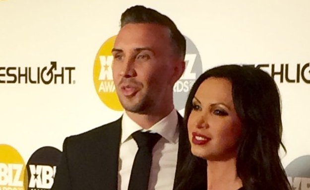 Keiran Lee and Nikki Benz at the 2015 XBiz Awards in Los Angeles